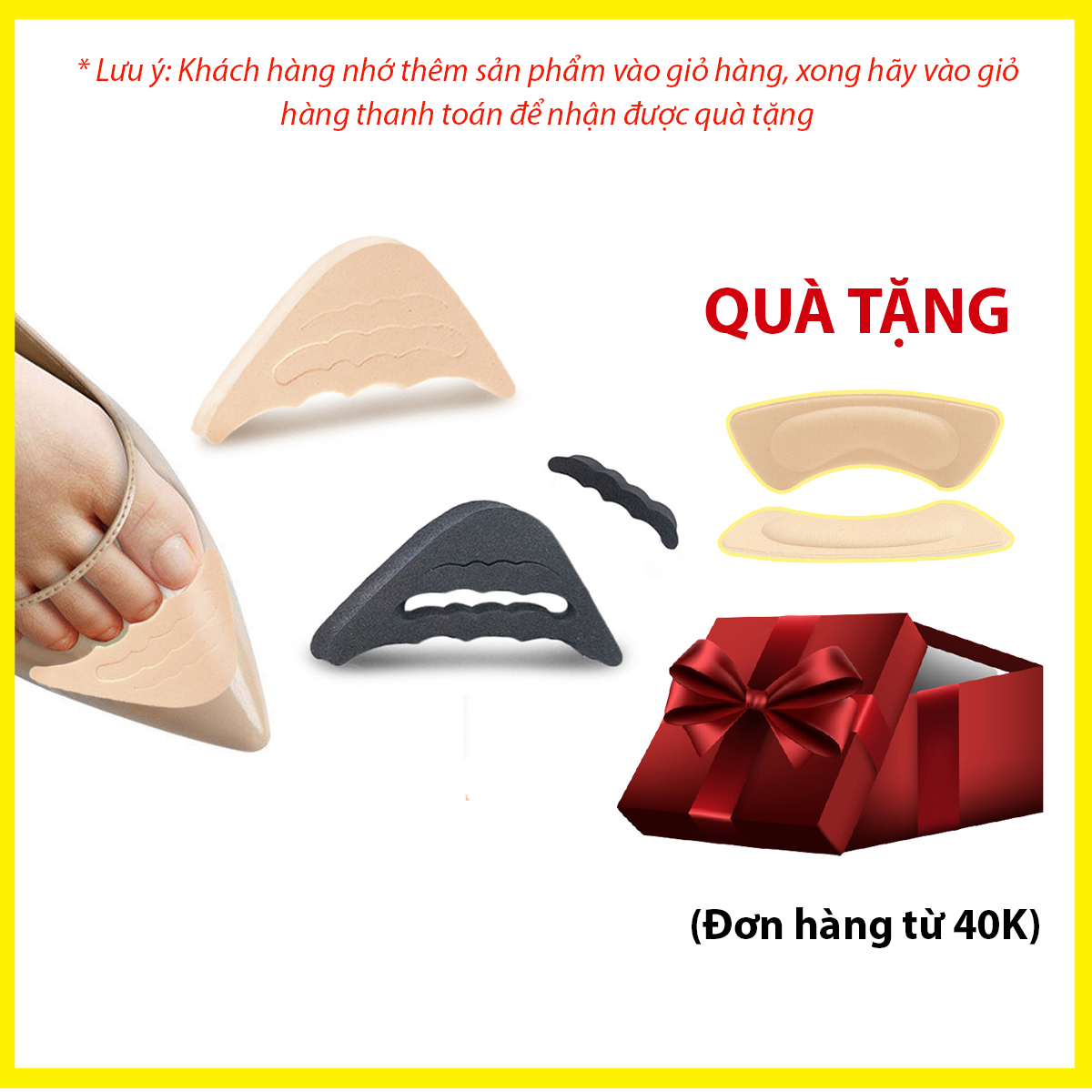 Lót mũi giày cao gót, giày tây nam cao su non đệm êm ngón chân_PK50