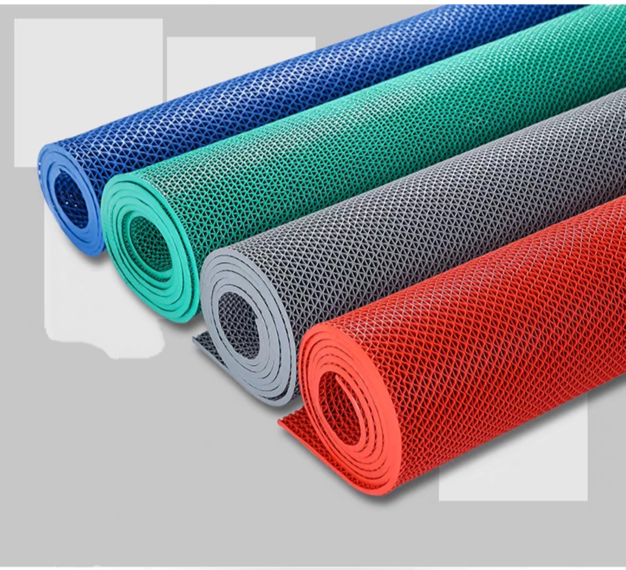 Thảm nhựa lưới, thảm chống trơn trượt nhà vệ sinh, bể bơi, cửa hàng bán hải sản, tấm lót sàn nhà tắm, 120*100cm, Nhưa PVC 3A mềm - Phân Phối Thảm Bền Đẹp Trí Tài