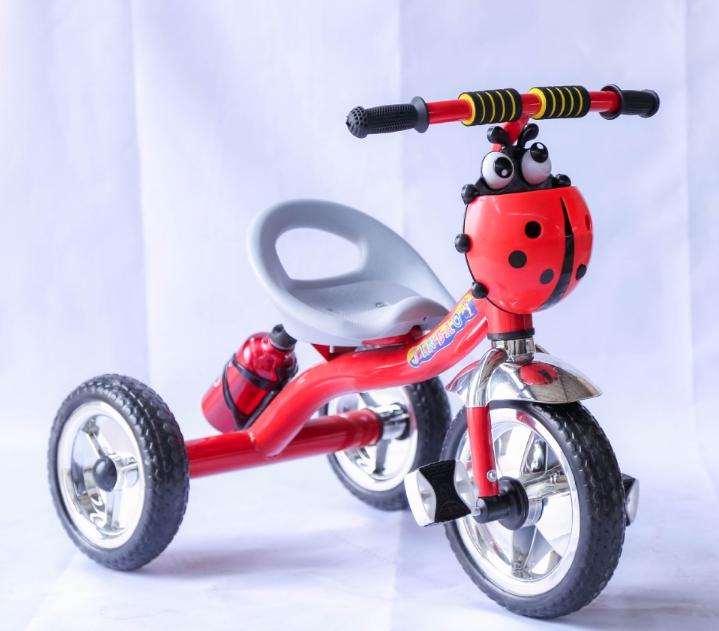 Xe đạp 3 bánh bình nước giỏ bọ màu đỏ cho bé