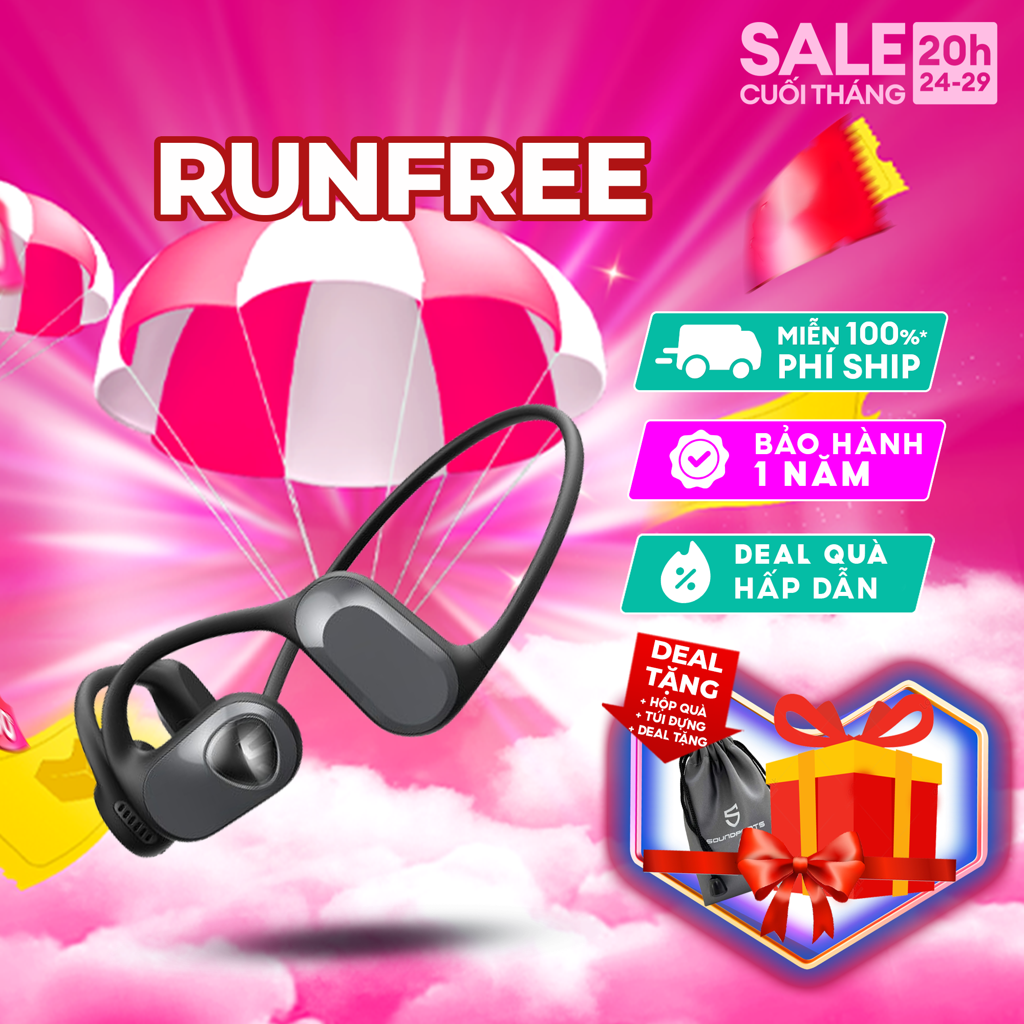 Tai nghe Bluetooth thể thao SoundPEATS RunFree