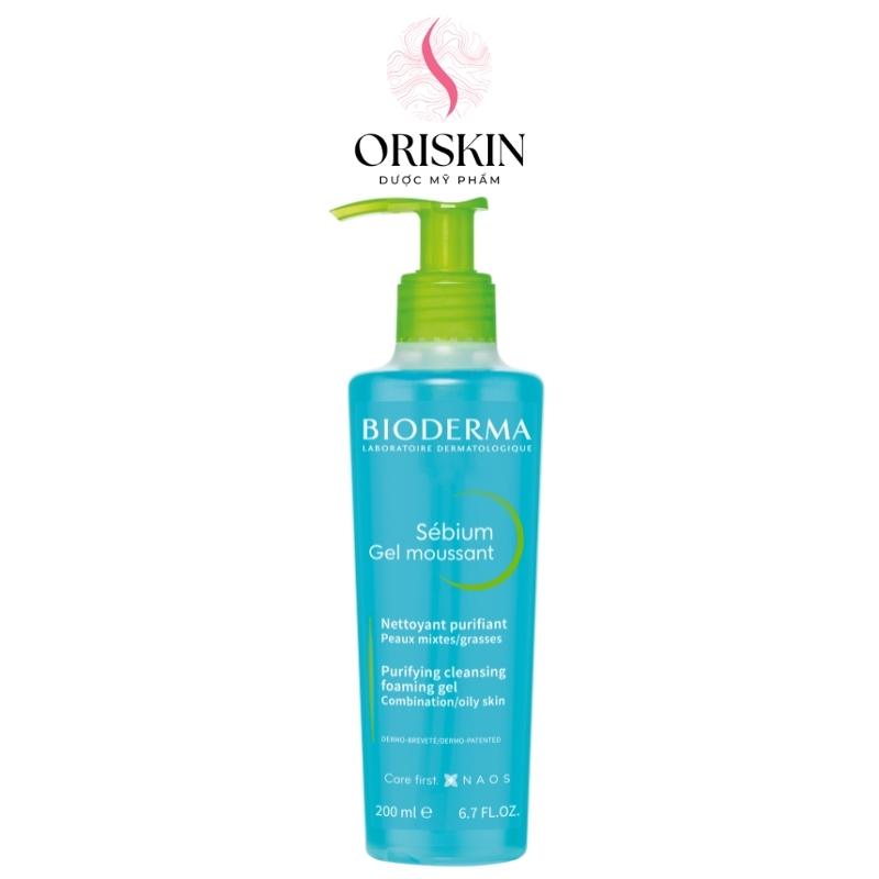 Bioderma gel rửa mặt tạo bọt cho da dầu mụn sebium gel moussant 200ml