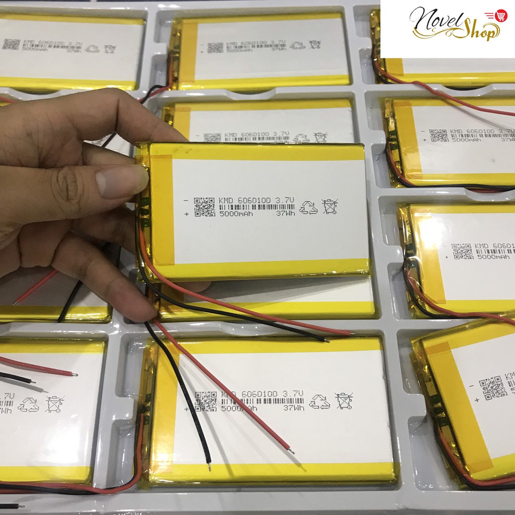 Pin Lithium- Polymer 6060100- 5000Mah Mới  Chuẩn Dung Lượng