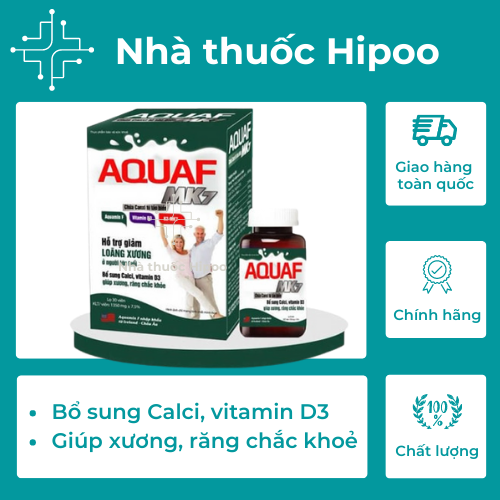 Canxi hữu cơ AquaF - MK7 - chiết xuất từ tảo biển - giúp xương, răng chắc khỏe