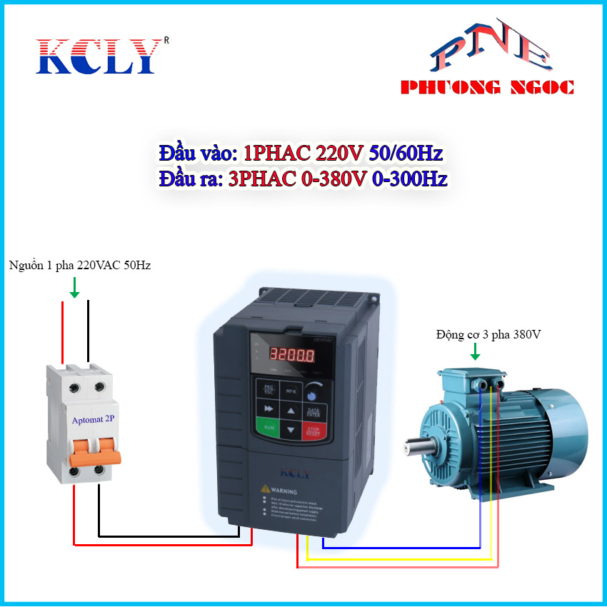Biến tần 1.5kw vào 1 pha 220v ra 3 pha 380v kcly koc600-1r5gt3-b biến tần công nghiệp 3 pha đa năng cho động cơ 3 pha bơm quạt máy nghiền máy xay máy khuấy; inverter; variable frequency drive
