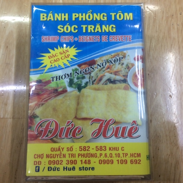 Bánh phồng tôm Sóc Trăng cao cấp đặc biệt nở xốp hộp 500g - Đức Huê Store