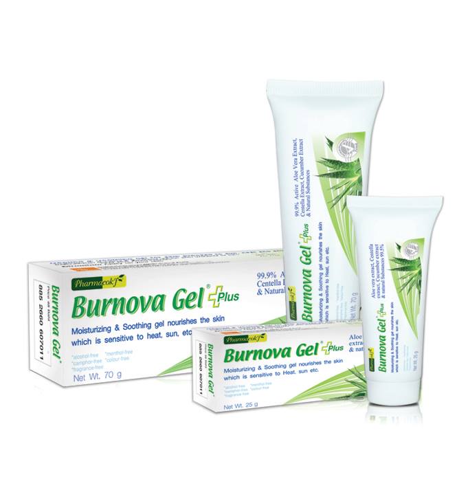 Gel thoa bỏng làm lành vết thương mờ sẹo burnova plus thái lan