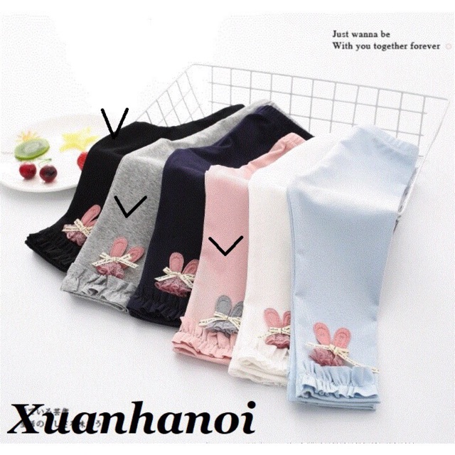 Quần lenging lơ thỏ cho bé size 8-22kg