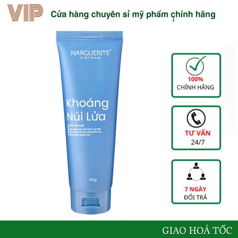 Sữa rửa mặt sạch da kiềm dầu từ khoáng núi lửa