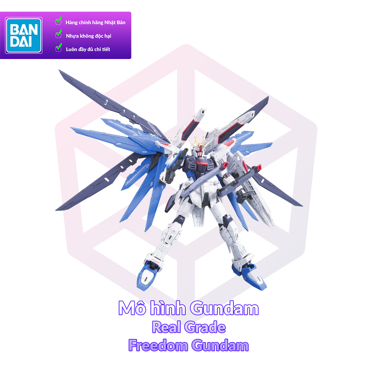 7-11 12 VOUCHER 8%Mô hình Gundam Bandai RG 05 Freedom Gundam 1 144 SEED