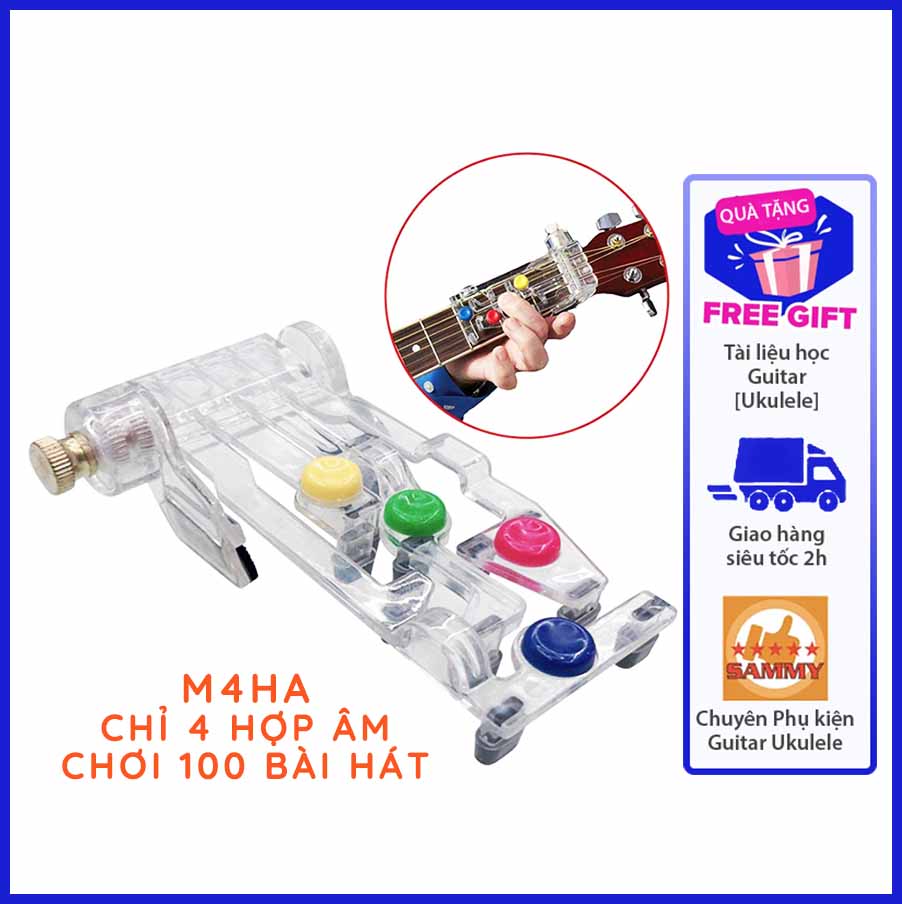 MÁY BẤM HỢP ÂM GUITAR ACOUSTIC - M4HA - Chuyển 4 Hợp Âm Guitar Chơi Cả Trăm Bài - luyện tập chuyển hợp âm guitar