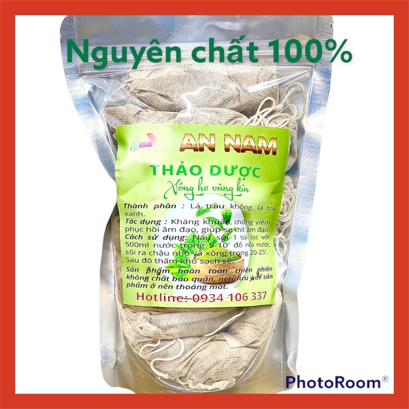 Bột lá trầu không mix chè xanh tươi nguyên chất xông rửa vùng kín