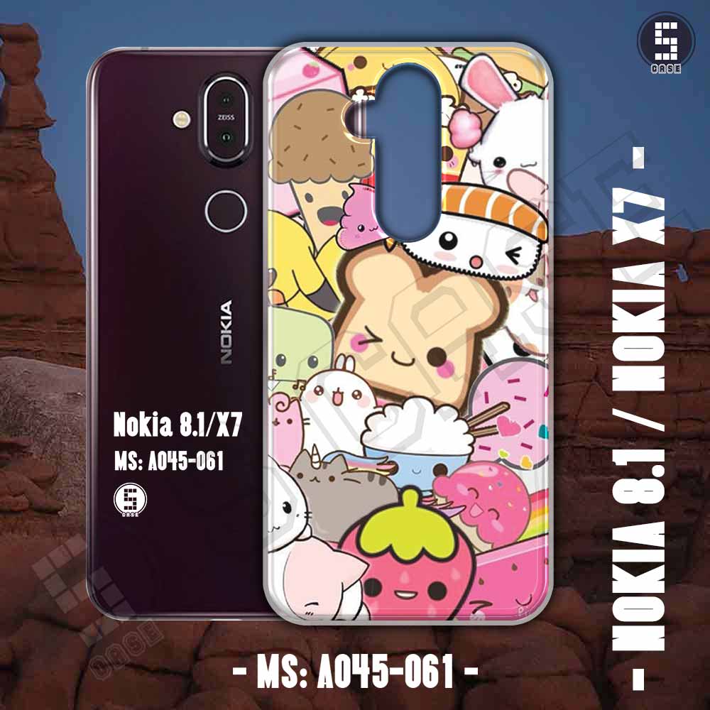 Ốp cho nokia 8.1 / nokia x7 hình color sushi a045-061
