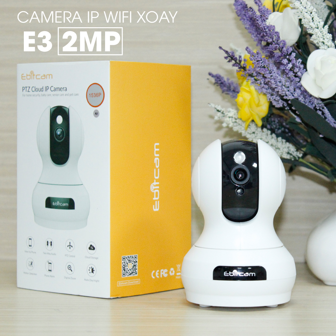 Camera giám sát wifi ebitcam e3 full hd 1080p 2mp/4mp