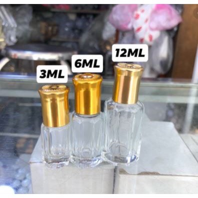 10 chai chiết nước hoa bi lăn ấn độ 3ml/6ml/12ml