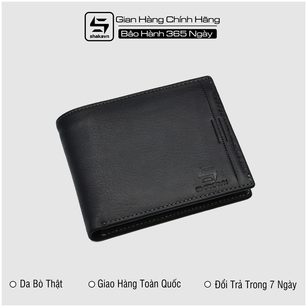 Ví da bò ngang cao cấp shakavn sk156n