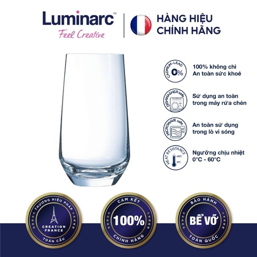 Bộ 6 ly cao thủy tinh luminarc val surloire 320ml - luvaq1009