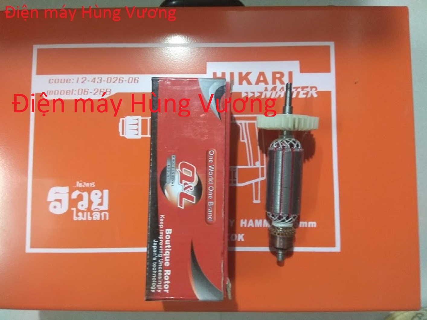 Roto máy mài Hikari K100B, hàng chuẩn hãng QL, dây đồng chịu nhiệt.