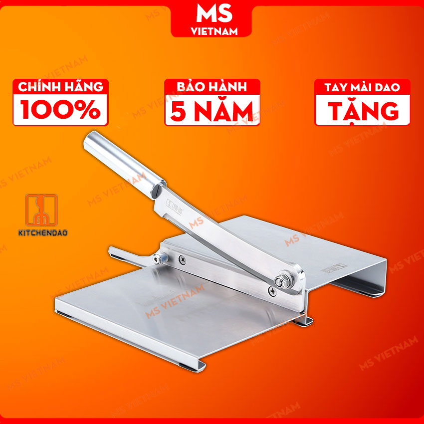 Dao Chặt Gà KD0142 - Chính Hãng - Cắt Vịt, Sườn, Rau Củ Quả, Thuốc Bắc, Nấm - Inox 430 dày 1.5mm, Lưỡi thép - MS Vietnam