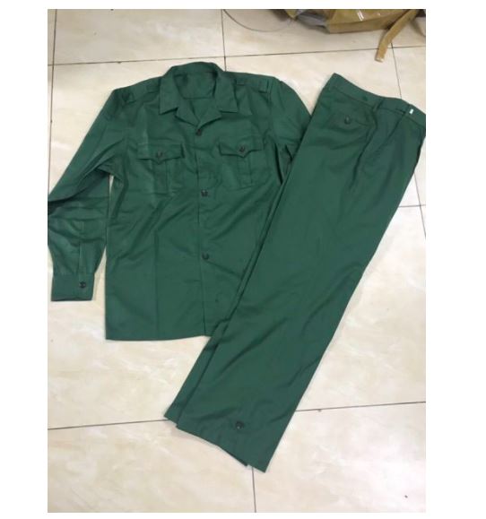 ( mua 2 tặng kèm 1 quà) Bộ quần áo bảo hộ xanh bộ đội,bảo hộ lao  động