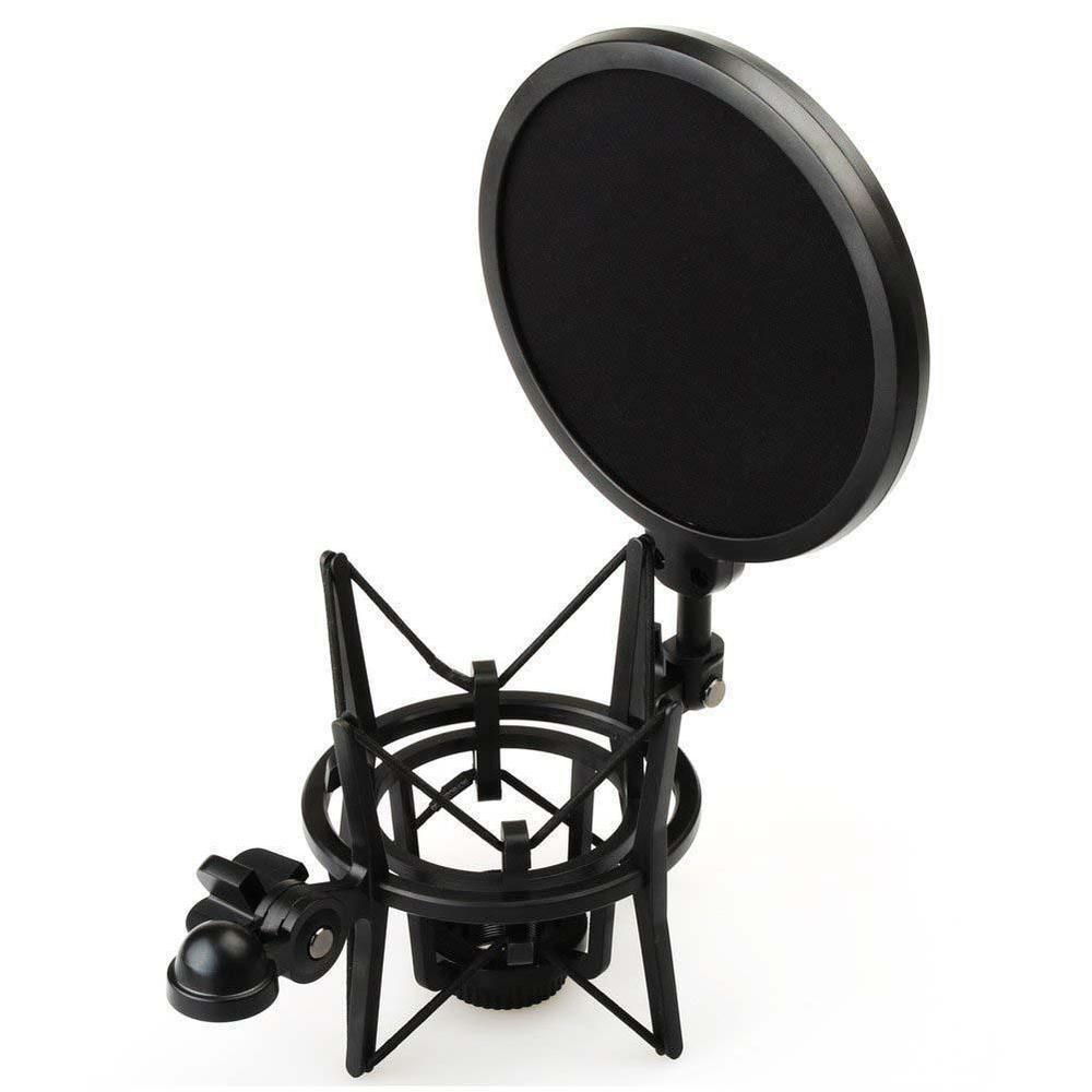 Màng lọc âm kiêm chân gắn để micro cao cấp - Shock mount kèm màng lọc âm cho micro cao cấp YL-101