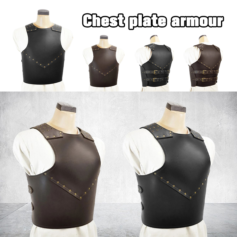 Thời Trung Cổ Hy Lạp La Mã Đấu sĩ PU da cuirass hiệp sĩ vest áo giáp ngực