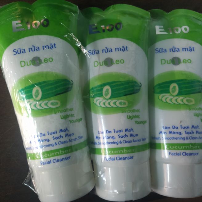 Combo 2 tuýp Sữa Rửa mặt E100 Dưa leo loại 100g