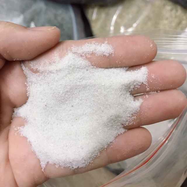 Cát trắng trải nền bể cá cảnh