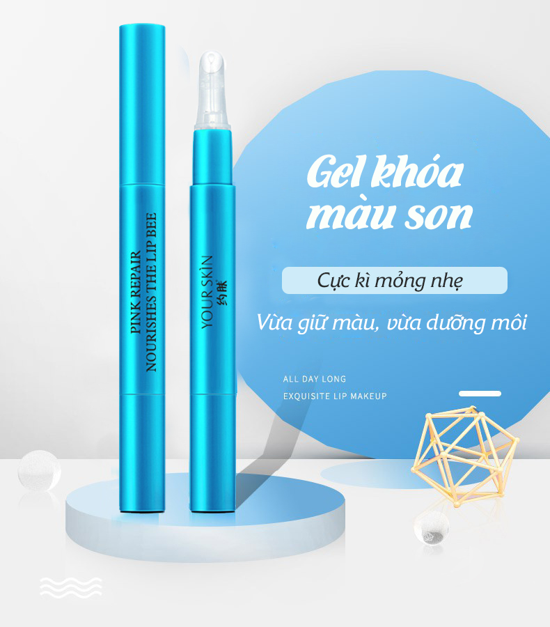 Gel khóa màu son môi YOUR SKIN giúp son bền màu không trôi không lem gel giữ màu môi không trôi son gel khóa son môi nội địa Trung