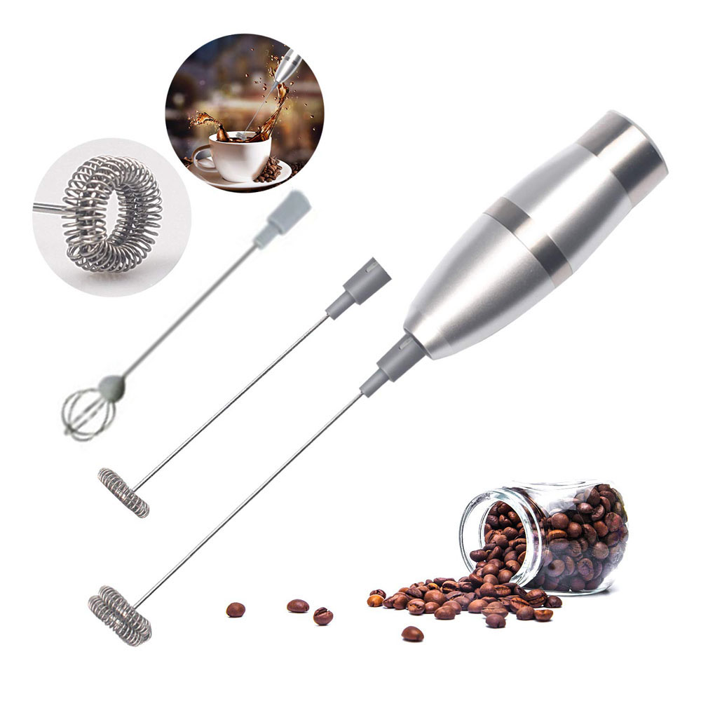 Máy tạo bọt, máy đánh trứng bằng thép không gỉ, sữa tạo bọt cafe cầm tay mini pin sạc cao cấp