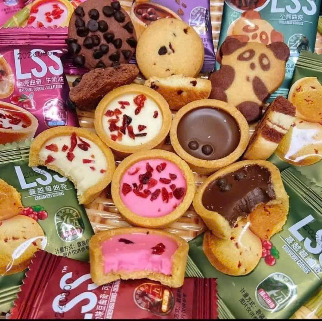 Bánh quy bơ Gấu Cookies hot hit Bánh Quy Bơ Mix nhiều vị Socola, Chip Mứt Cherry Dâu Việt Quất