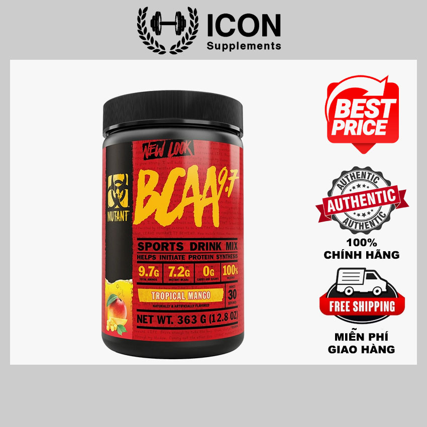 Thực phẩm bổ sung mutant bcaa 30 servings - hỗ trợ phục hồi và phát triển cơ bắp