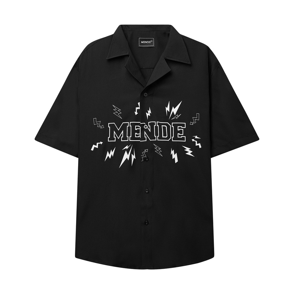 MENDE - Flash đen shirt - Áo Sơ Mi Nam Tay Ngắn
