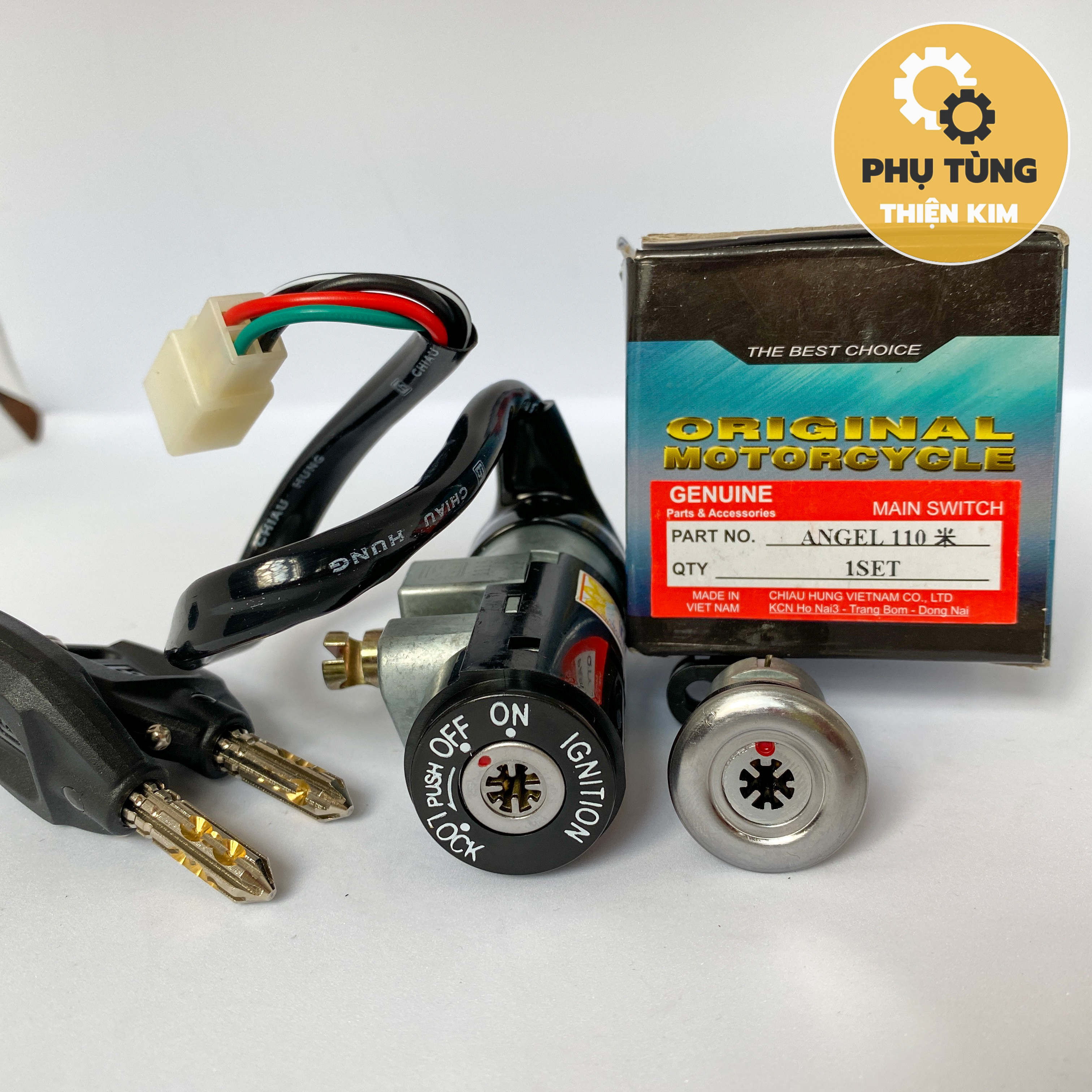 Ổ Khóa 8 Cạnh SYM Angle 110cc 1 Set Đã Gồm Khóa Yên