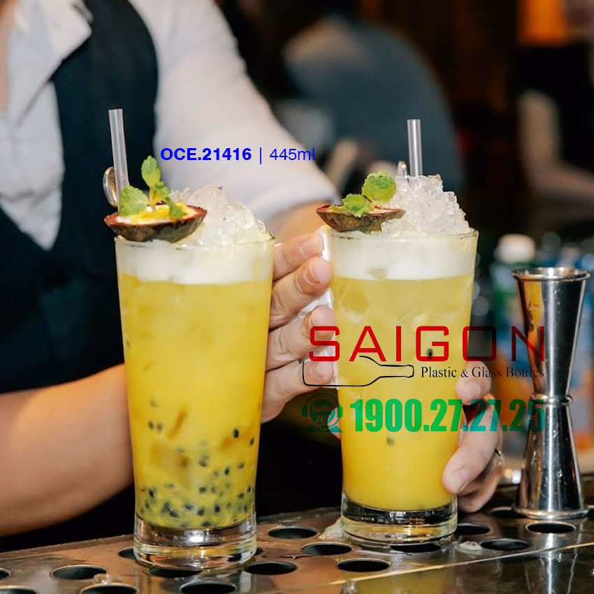[HCM]Ly Thủy Tinh Ocean Ethan Long Drink 445ml | Nhập Khẩu Thái Lan