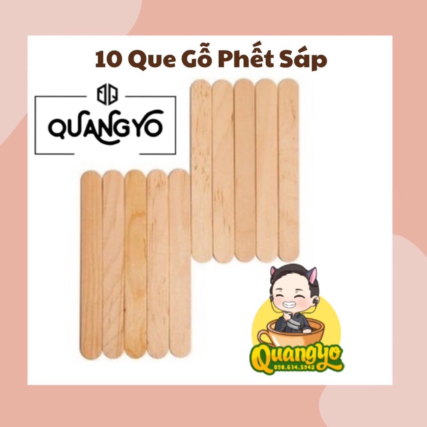 Combo 50 que gỗ phết sáp wax lông