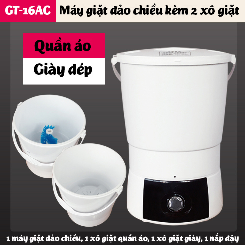 Máy giặt mini DEKE XPB-45 với 2 lồng giặt xoáy cực mạnh đảo chiều giặt 4kg quần áo cho sinh viên, em bé, giặt giầy dép