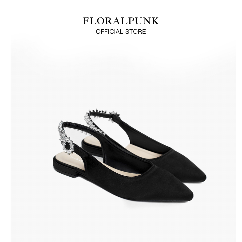 Giày Mules Floralpunk Crystal Slingback