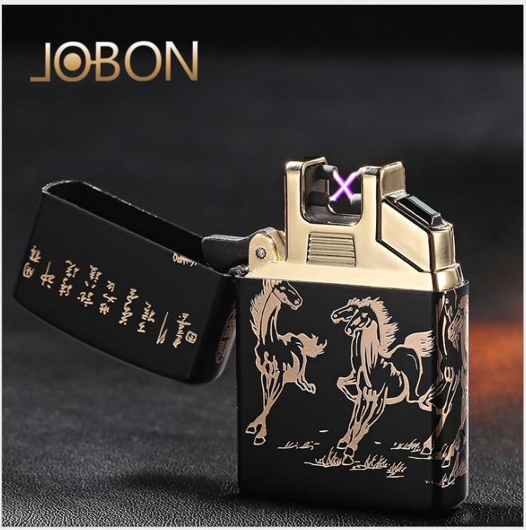 Bật lửa Jobon cao cấp khắc ngựa vàng