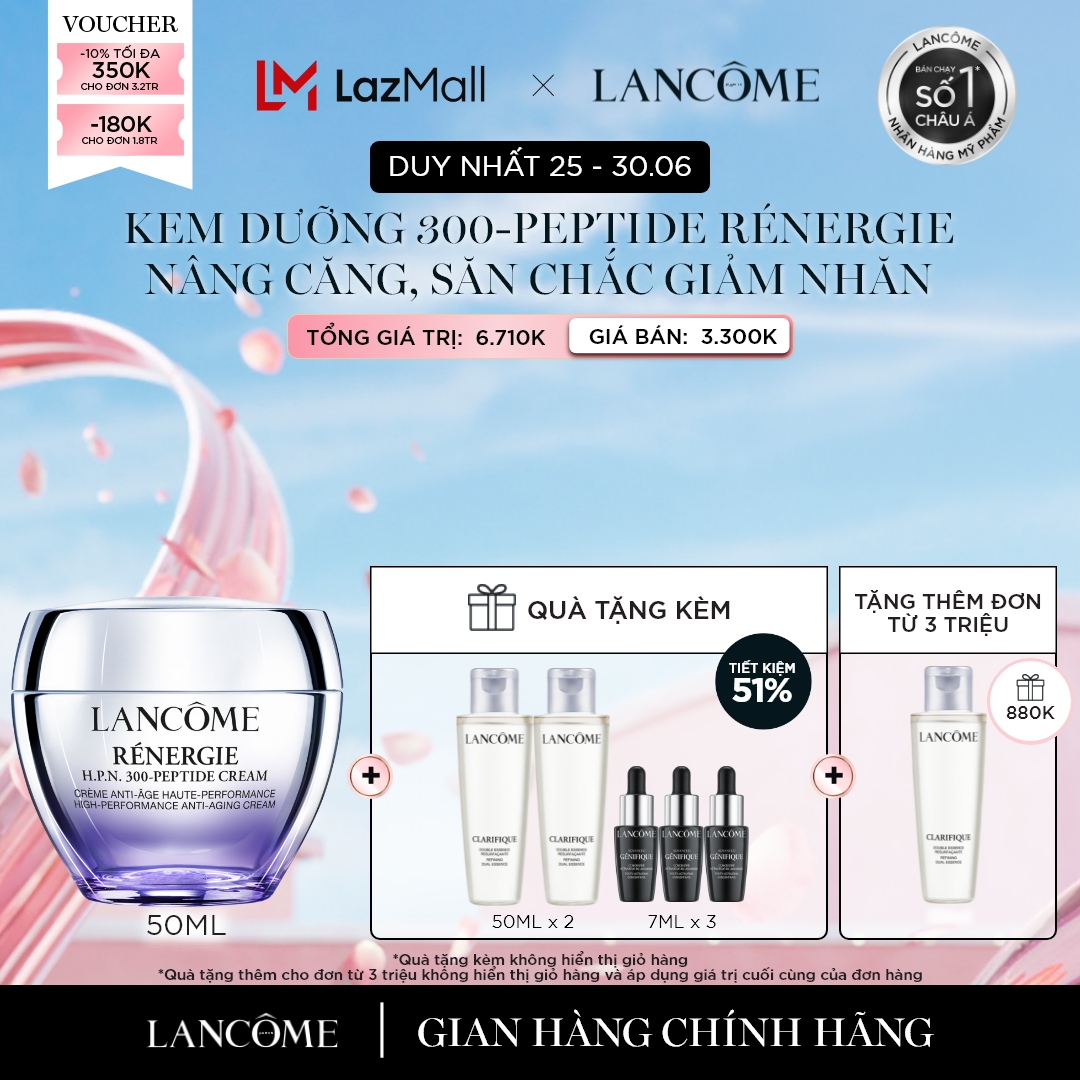 Kem Dưỡng Lancôme 300-peptide Rénergie chống lão hoá & nâng căng, săn chắc 50ml