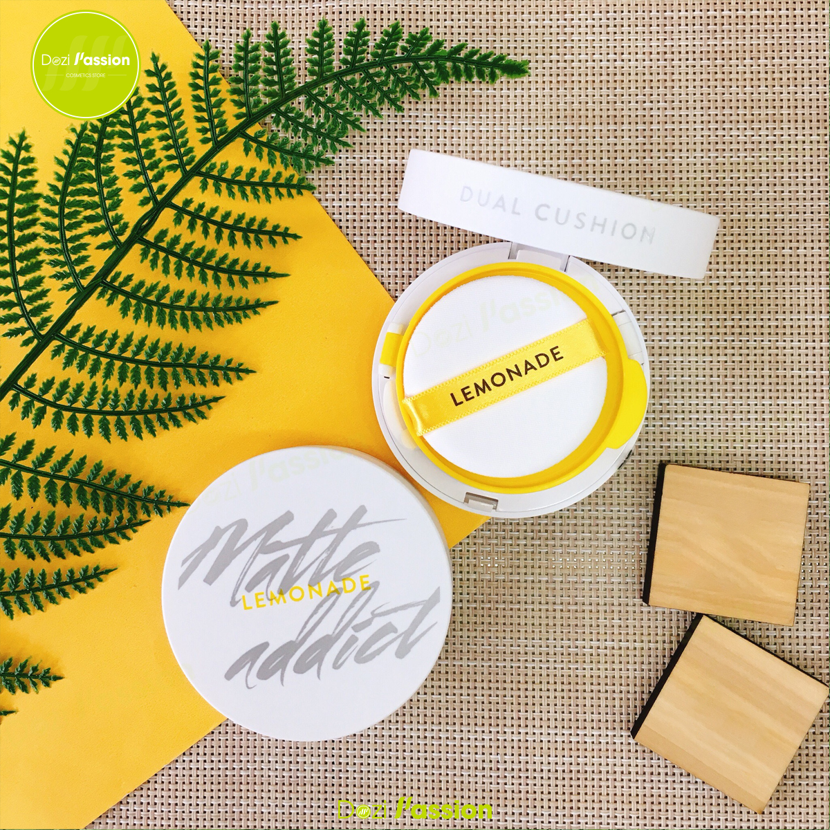 Phấn Nước Lemonade Che Phủ Tốt Bền Màu Kiềm Dầu Có Kèm Face Filler - Lemonade Matte Addict Dual Cushion 16g