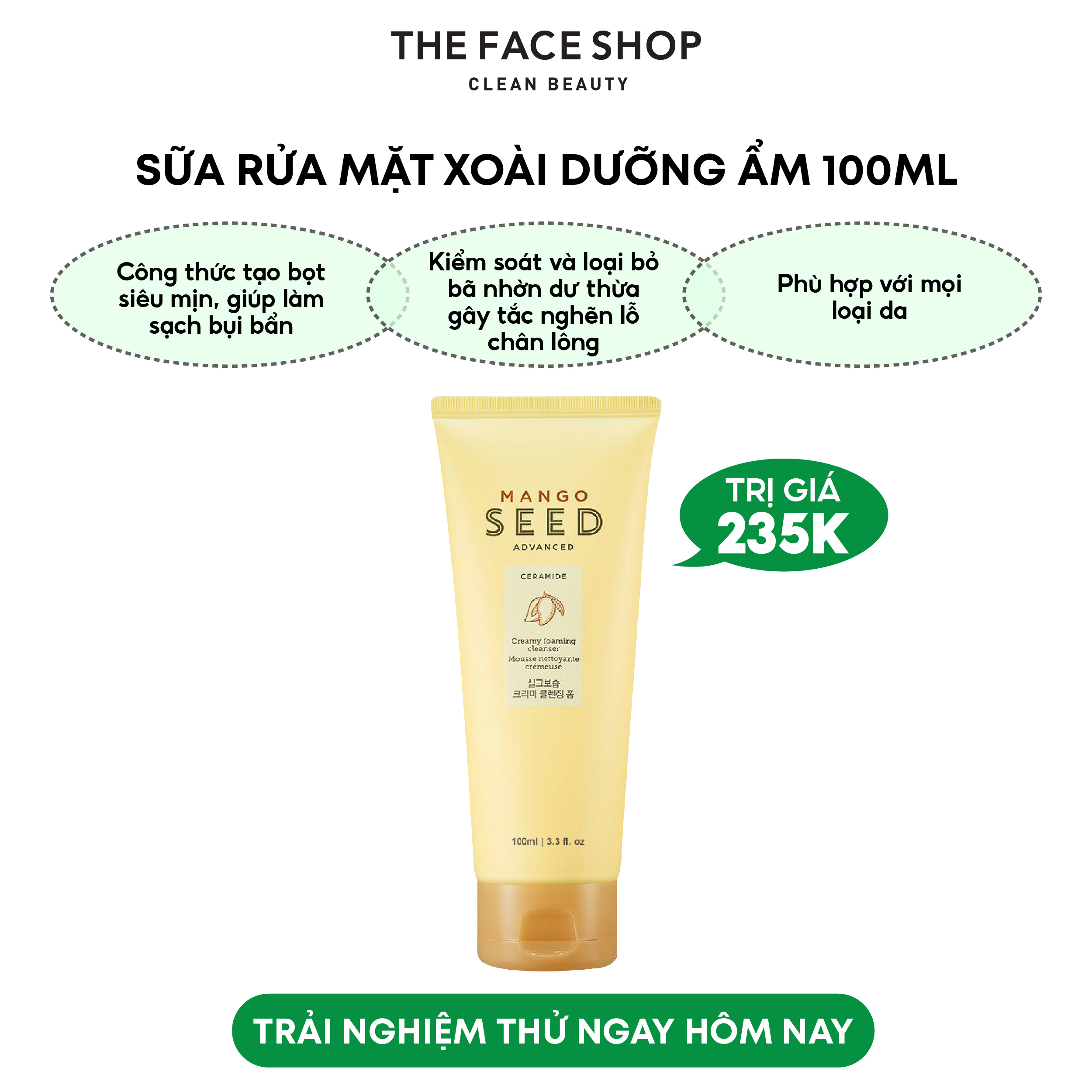 Combo 3 Sữa Rửa Mặt Làm Sạch Dưỡng Mịn Da Thefaceshop