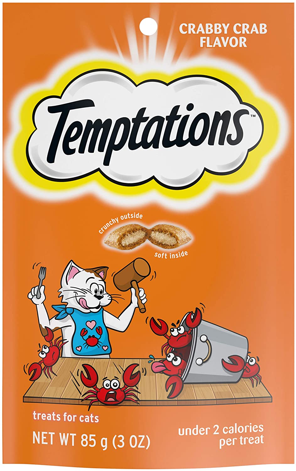 Bánh thưởng temptations - crabby crab flavor 85gr