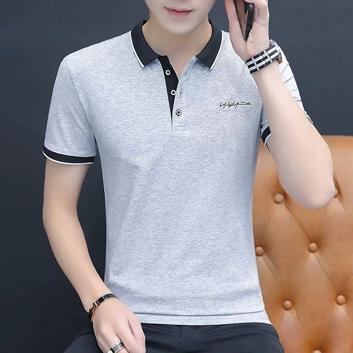 Áo thun nam đẹp Có Cổ chất Vải Cotton co giãn thoáng mát - ATN001
