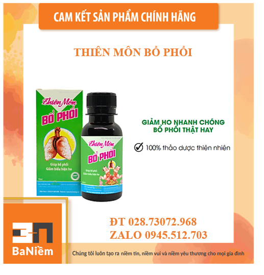 Thiên Môn Bổ Phổi Dược Bình Đông – Chai 90ml dành cho Trẻ em – Giảm ho nhanh chóng, Bổ phổi