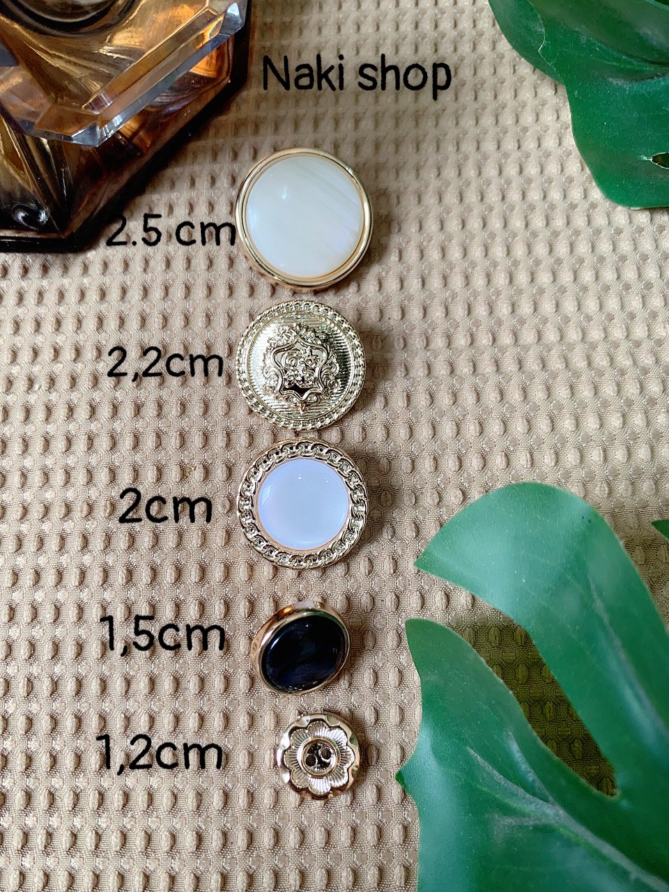 [ VẢI NAKI ] Nút áo, khuy áo kểu đẹp dùng máy áo dạ, áo vest, áo sơ mi dùng trong may mặc