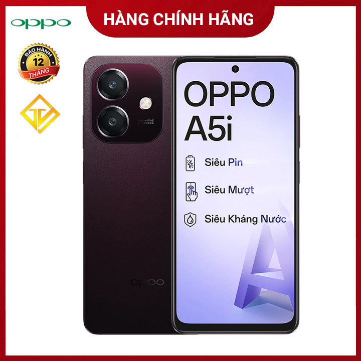 Điện thoại Oppo A5i (4GB/128GB) Màn hình 6.67inch , Pin 5100mAh - Hàng chính hãng