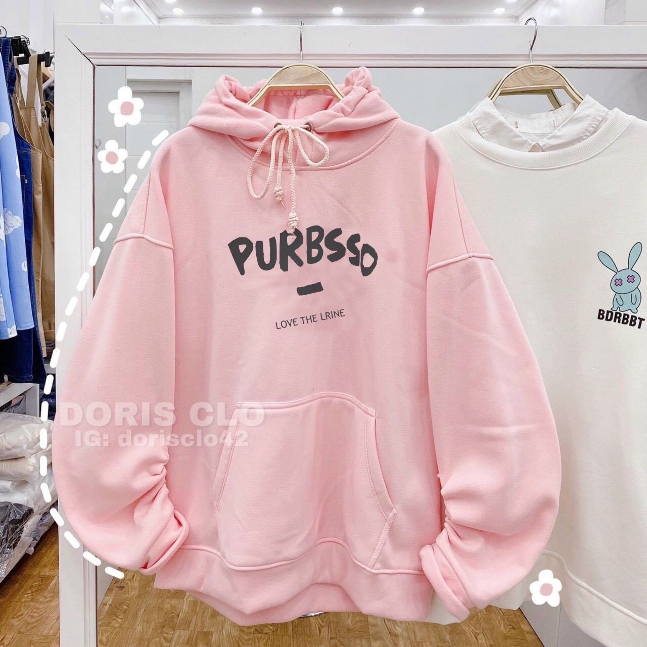 Áo khoác nỉ nữ tay phồng, áo khoác hoodie nữ form siêu rộng đẹp