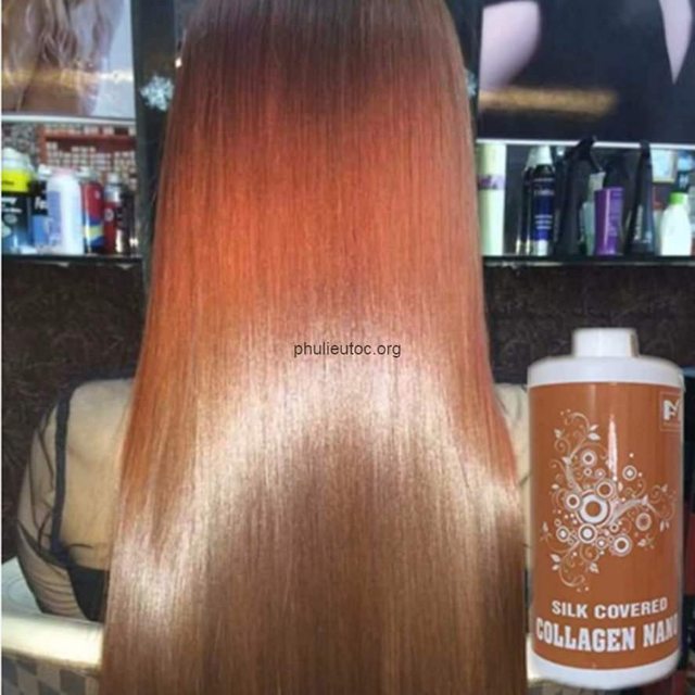 Phủ lụa collagen Nano silk QL8X hấp siêu bóng mượt cho salon 1000ml