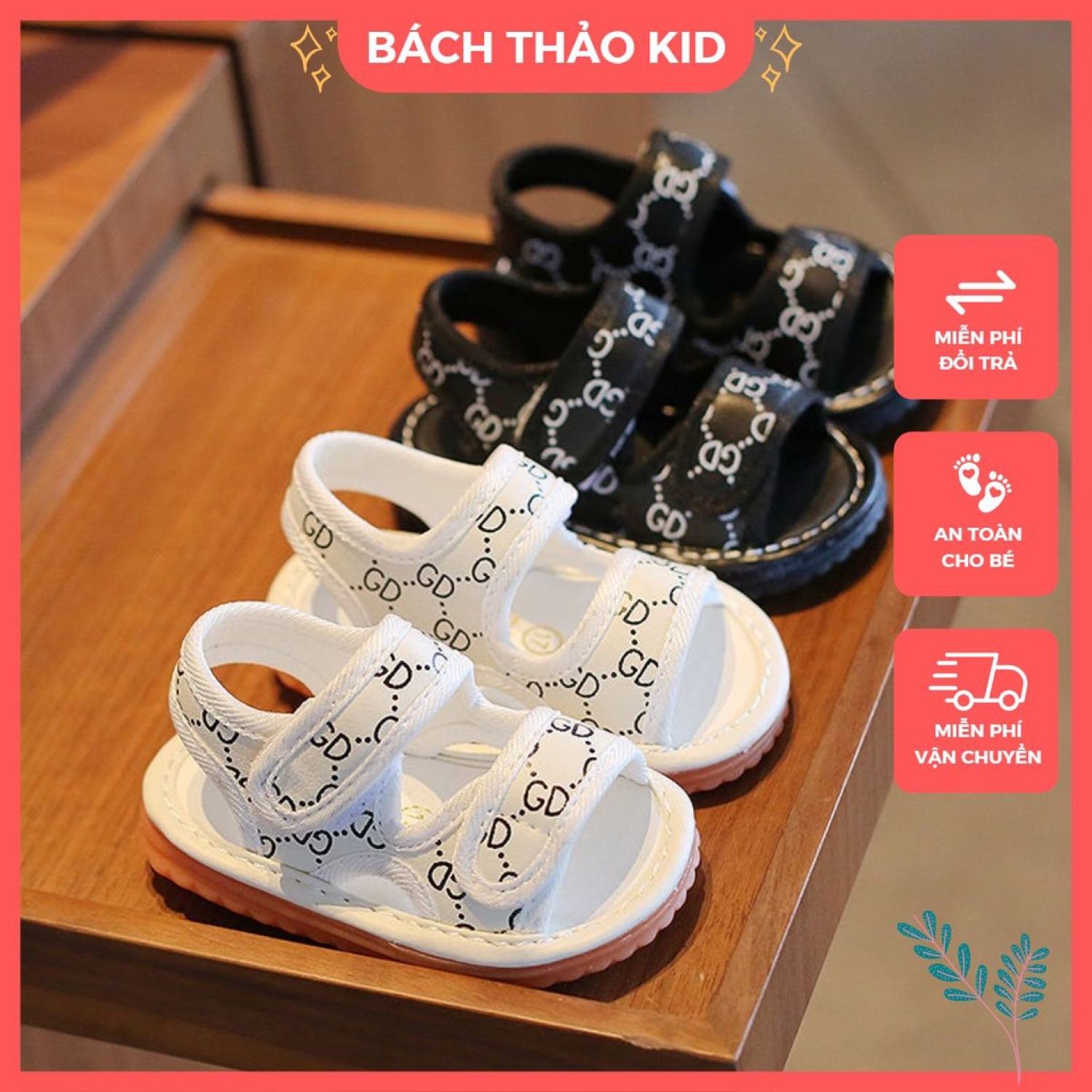 Giày tập đi - sandal tập đi đế mềm thời trang cho bé từ 6- 12 tháng tuổi