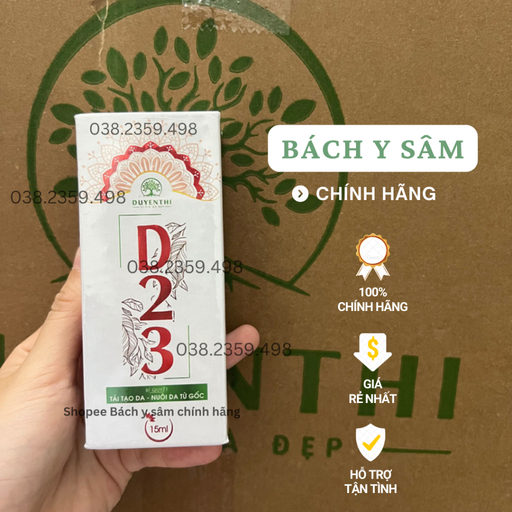 D23 bách y sâm tái tạo nuôi da từ gốc đỉnh cao 15ml